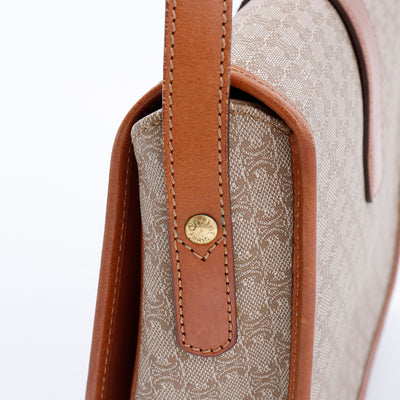 CELINE トリオンフ ショルダーバッグ ベージュ/ブラウン PVC Leather