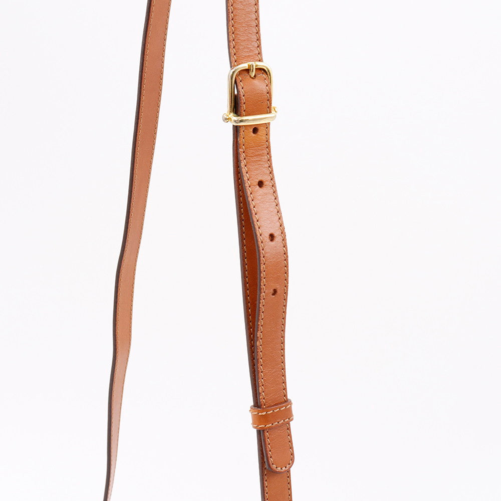 CELINE トリオンフ ショルダーバッグ ベージュ/ブラウン PVC Leather
