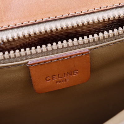 CELINE トリオンフ ショルダーバッグ ベージュ/ブラウン PVC Leather
