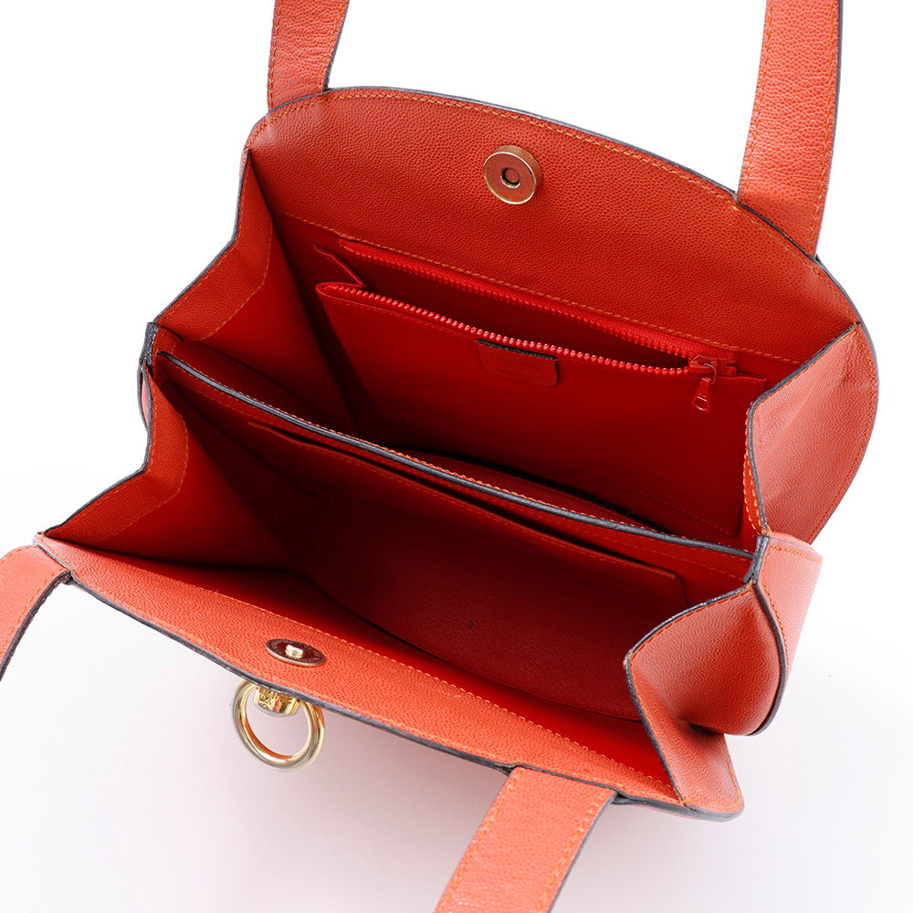 CELINE ショルダーバッグ オレンジ Leather
