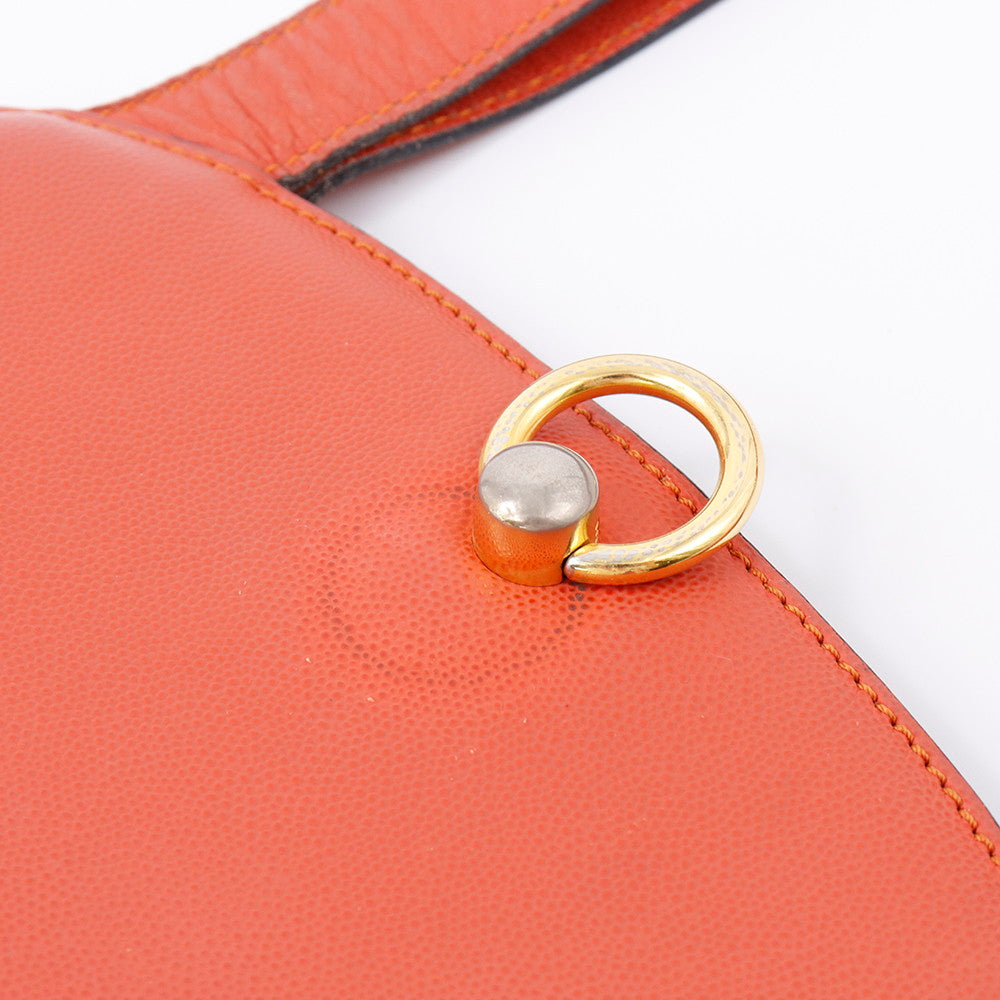 CELINE ショルダーバッグ オレンジ Leather