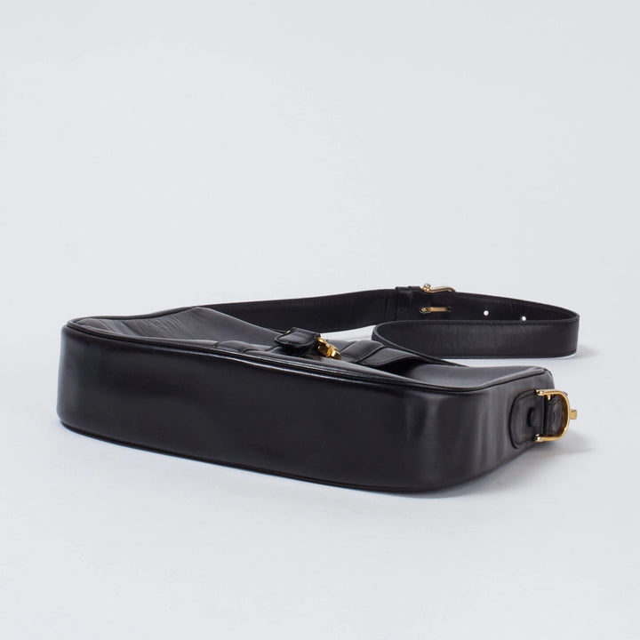 ブラック　ショルダーバッグ ゴールド金具　ロゴ入り　トリオンフ CELINE/セリーヌ】トリオンフモチーフ ゴールド金具 ショルダーバッグ