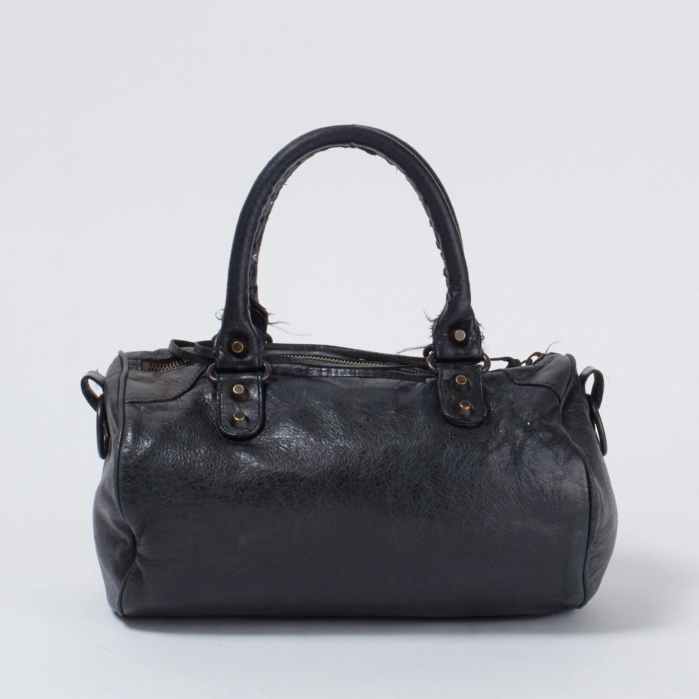 バレンシアガハンドバッグザワークスエード黒ブラックミラー付き バレンシアガハンドバッグザワークスエード黒ブラックミラー付き