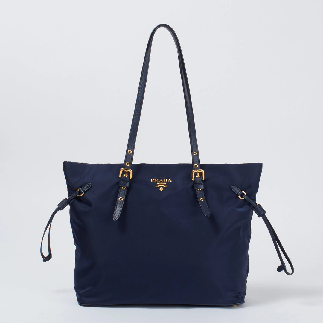 PRADA/プラダ】ナイロン トートバッグ ファスナー付き ネイビー PRADA/プラダ】ナイロン トートバッグ ファスナー付き ネイビー