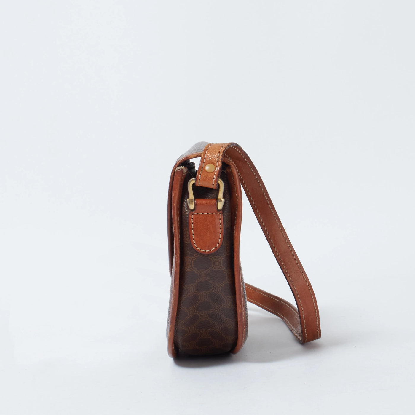 CELINE/セリーヌ】マカダム柄 トリオンフ ショルダーバッグ ブラウン CELINE/セリーヌ】マカダム柄 トリオンフ ショルダーバッグ ブラウン