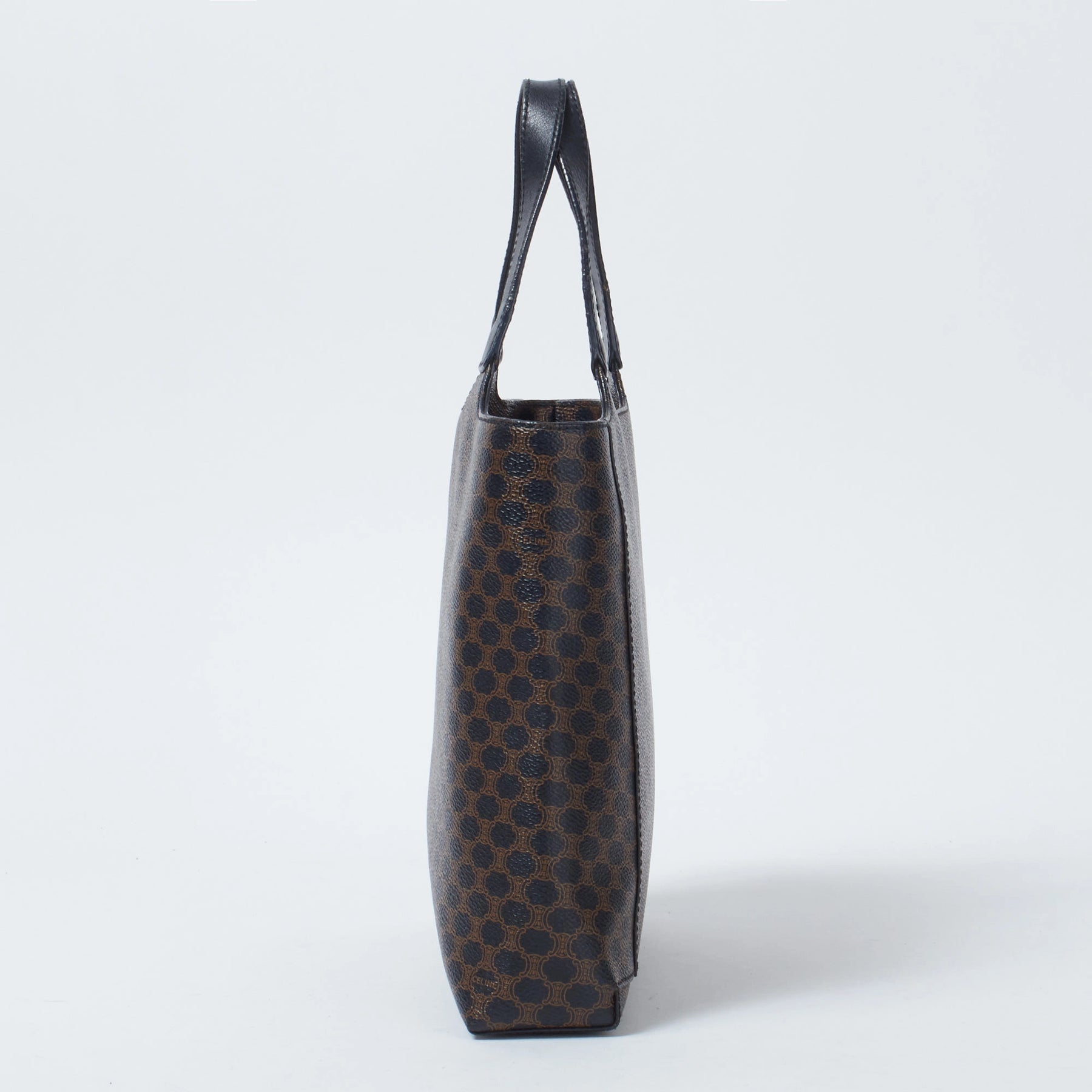 CELINE/セリーヌ】マカダム柄 PVC トートバッグ ブラック CELINE/セリーヌ】マカダム柄 PVC トートバッグ ブラック