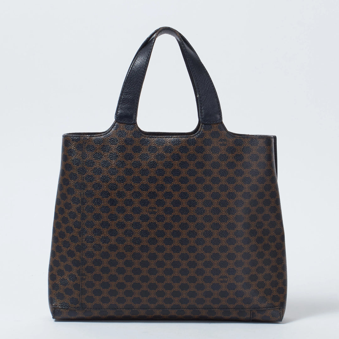 CELINE セリーヌ ブラックマカダム バケツ型 トートバッグ PVC 黒 CELINE セリーヌ ブラックマカダム バケツ型 トートバッグ PVC 黒
