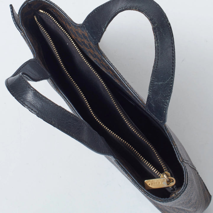 CELINE/セリーヌ】マカダム柄 PVC トートバッグ ブラック｜ヴァル