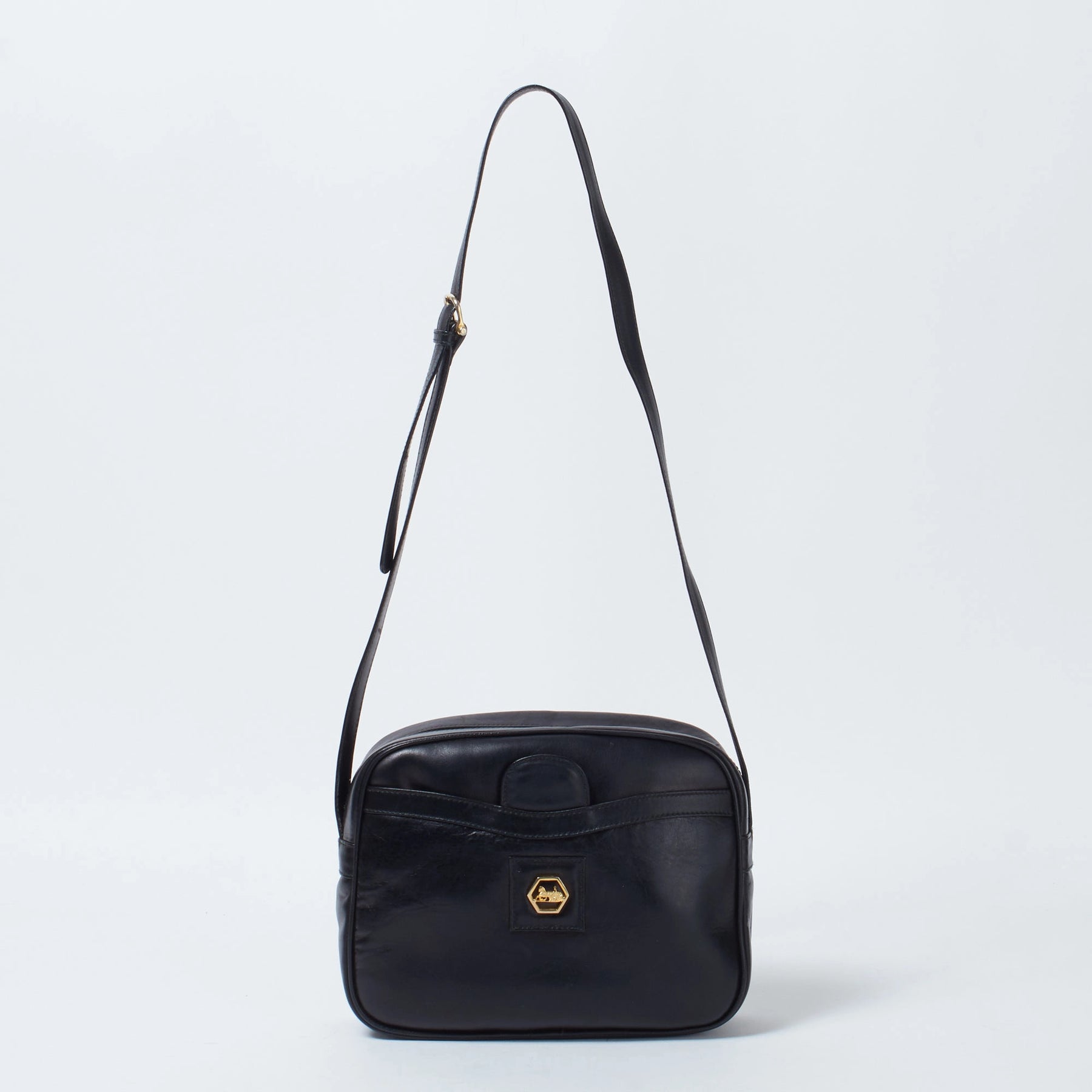 2502-67|美品|セリーヌ ショルダーバッグ レザー ブラック 2502-67|美品|セリーヌ ショルダーバッグ レザー ブラック