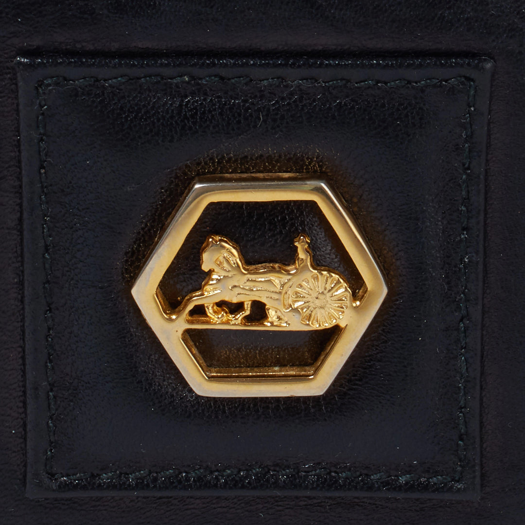 希少✨【セリーヌ】クラッチバッグ 馬車金具 ゴールドロゴ金具 ホワイト レザー CELINE/セリーヌ】馬車金具ゴールド金具 セリーヌロゴ