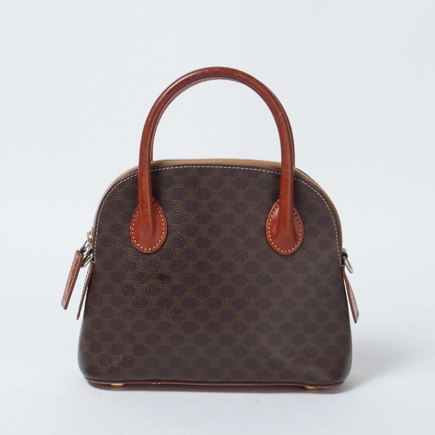 CELINE】マイクロミニバッグ マカダム柄 PVC ダークブラウン CELINE】マイクロミニバッグ マカダム柄 PVC ダークブラウン