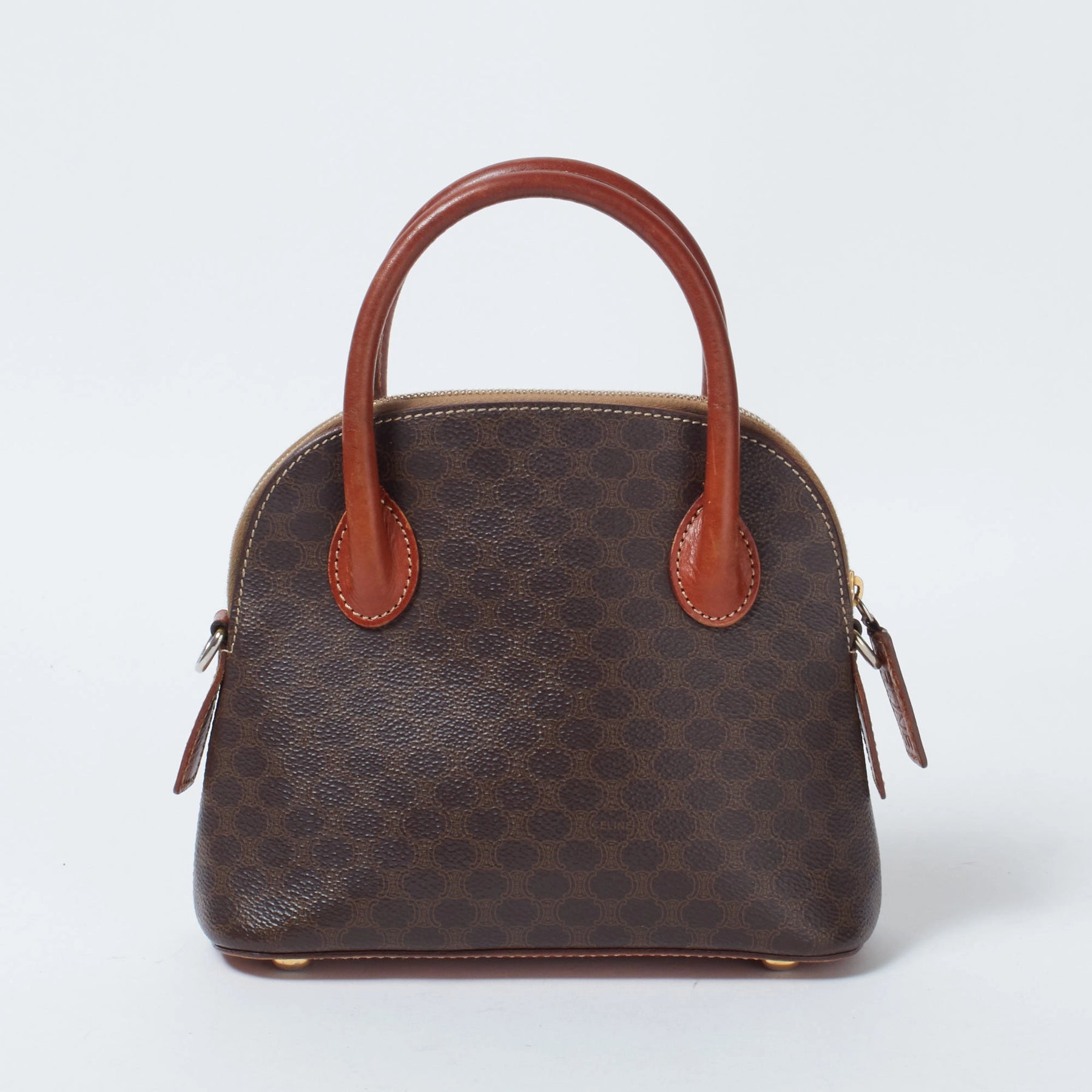 CELINE セリーヌ 2way ハンドバッグ ピロー マカダム デニム レザー CELINE セリーヌ 2way ハンドバッグ ピロー マカダム デニム レザー