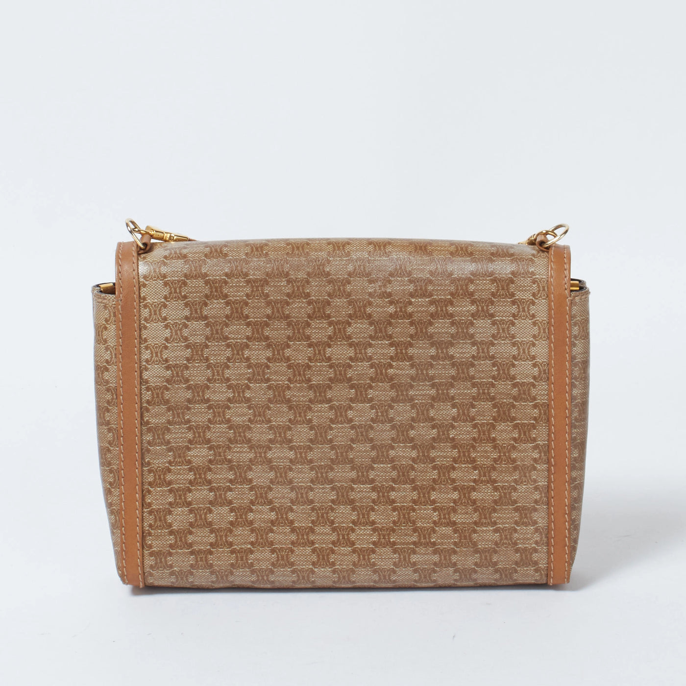 CELINE/セリーヌ】ベージュマカダム PVC/レザー トリオンフ CELINE/セリーヌ】ベージュマカダム PVC/レザー トリオンフ