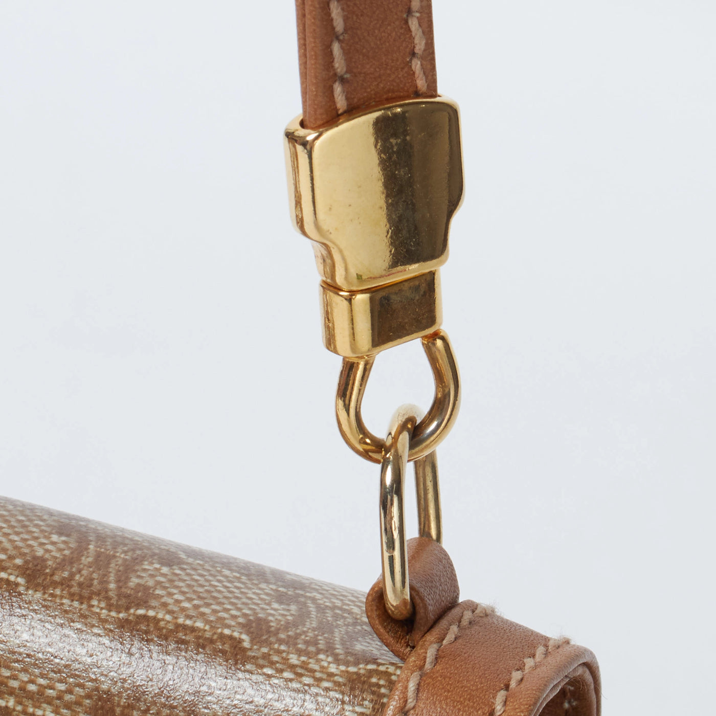 CELINE/セリーヌ】ベージュマカダム PVC/レザー トリオンフ CELINE/セリーヌ】ベージュマカダム PVC/レザー トリオンフ