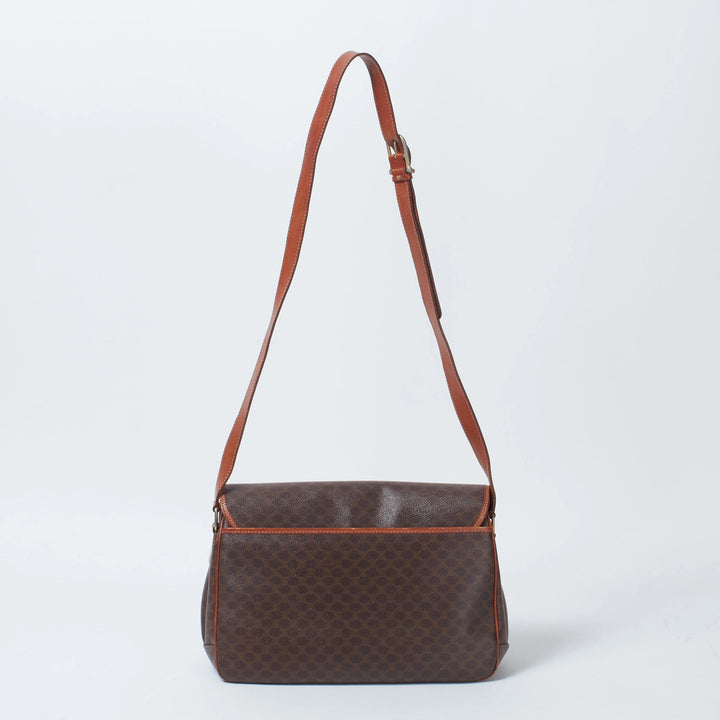 CELINE/セリーヌ】マカダム柄 PVC/レザー サークルロゴ フラップ