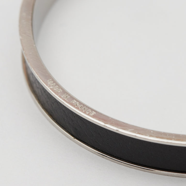 HERMES シルバー ブラック バングル HERMES エルメス エマイユPM 七宝焼き バングル シルバー×ブラック