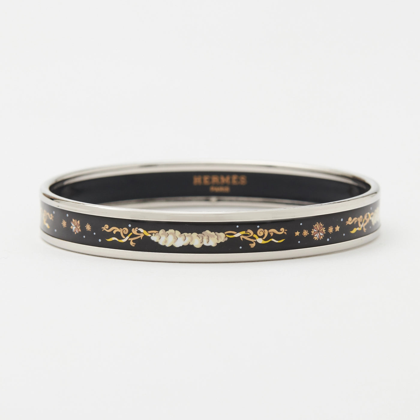 エルメスHERMESエマイユ(バングル/ブラック×シルバー) エルメスHERMESエマイユ(バングル/ブラック×シルバー)