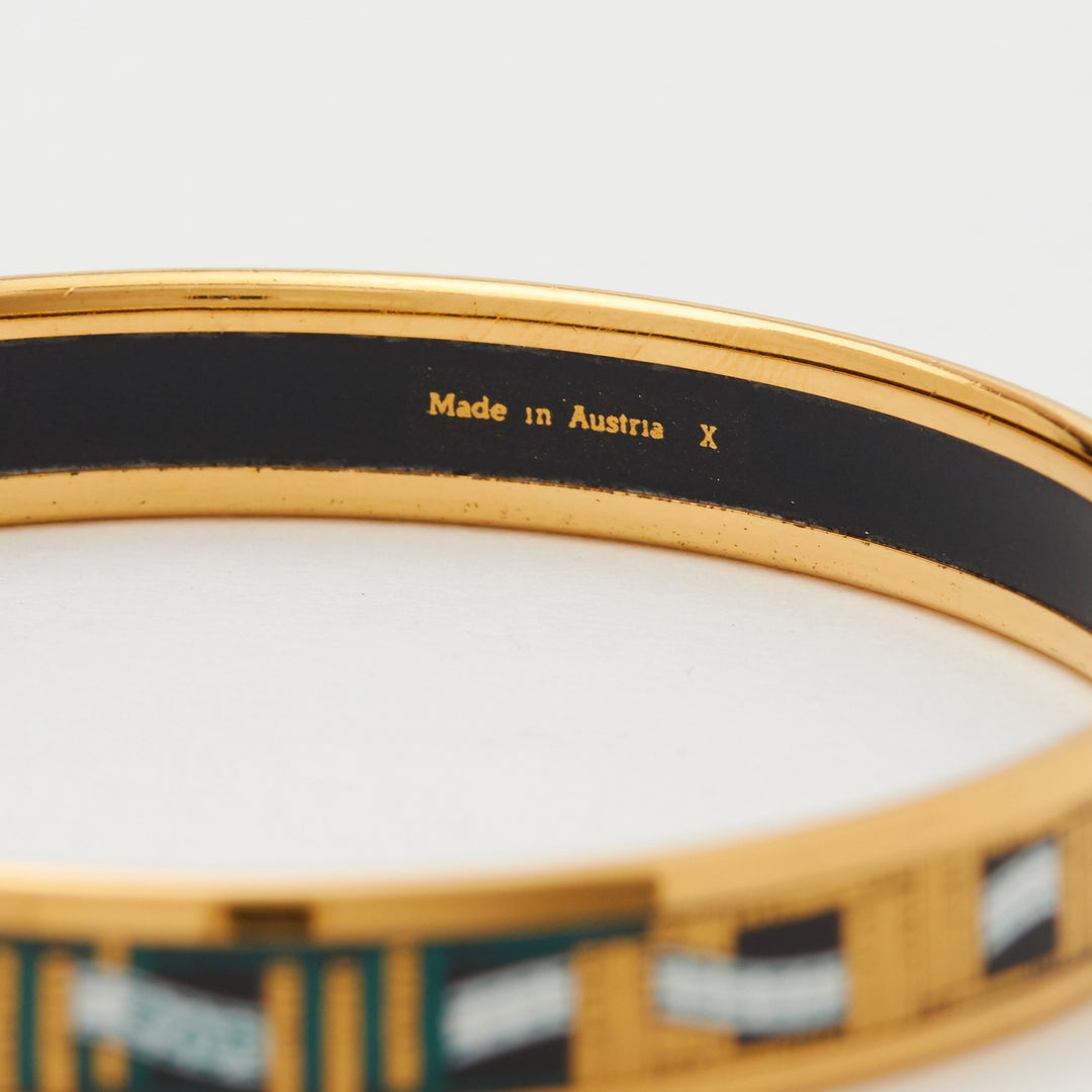 HERMES/エルメス】エマイユ 七宝焼き バングル ゴールド 箱付き HERMES/エルメス】エマイユ 七宝焼き バングル ゴールド 箱付き