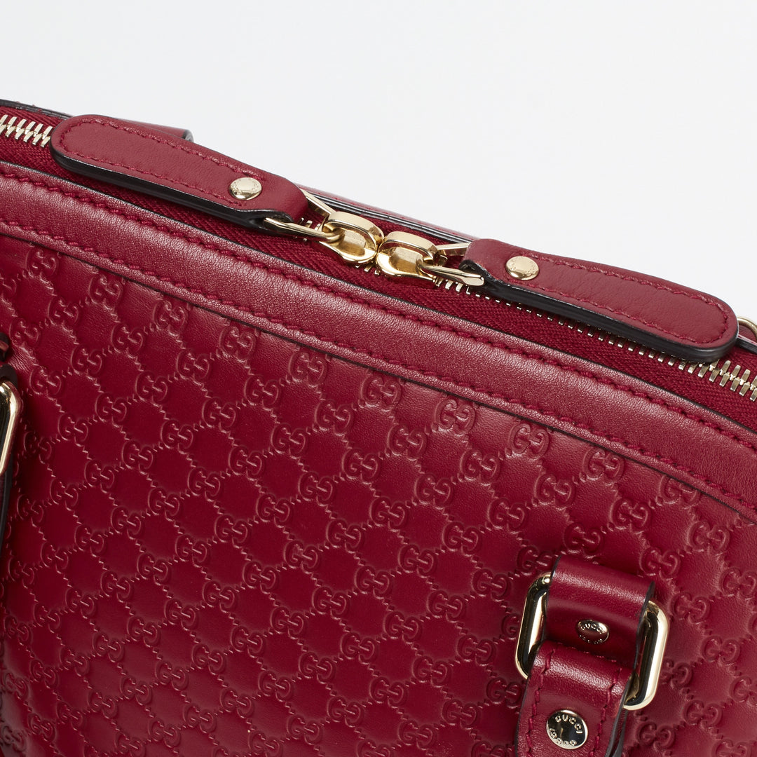 GUCCI/グッチ】マイクロGG 2way ボストンバッグ レッド|ヴァル GUCCI/グッチ】マイクロGG 2way ボストンバッグ レッド|ヴァル