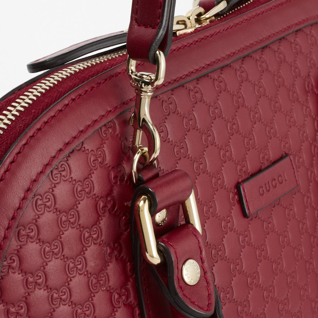 GUCCI/グッチ】マイクロGG 2way ボストンバッグ レッド|ヴァル GUCCI/グッチ】マイクロGG 2way ボストンバッグ レッド|ヴァル