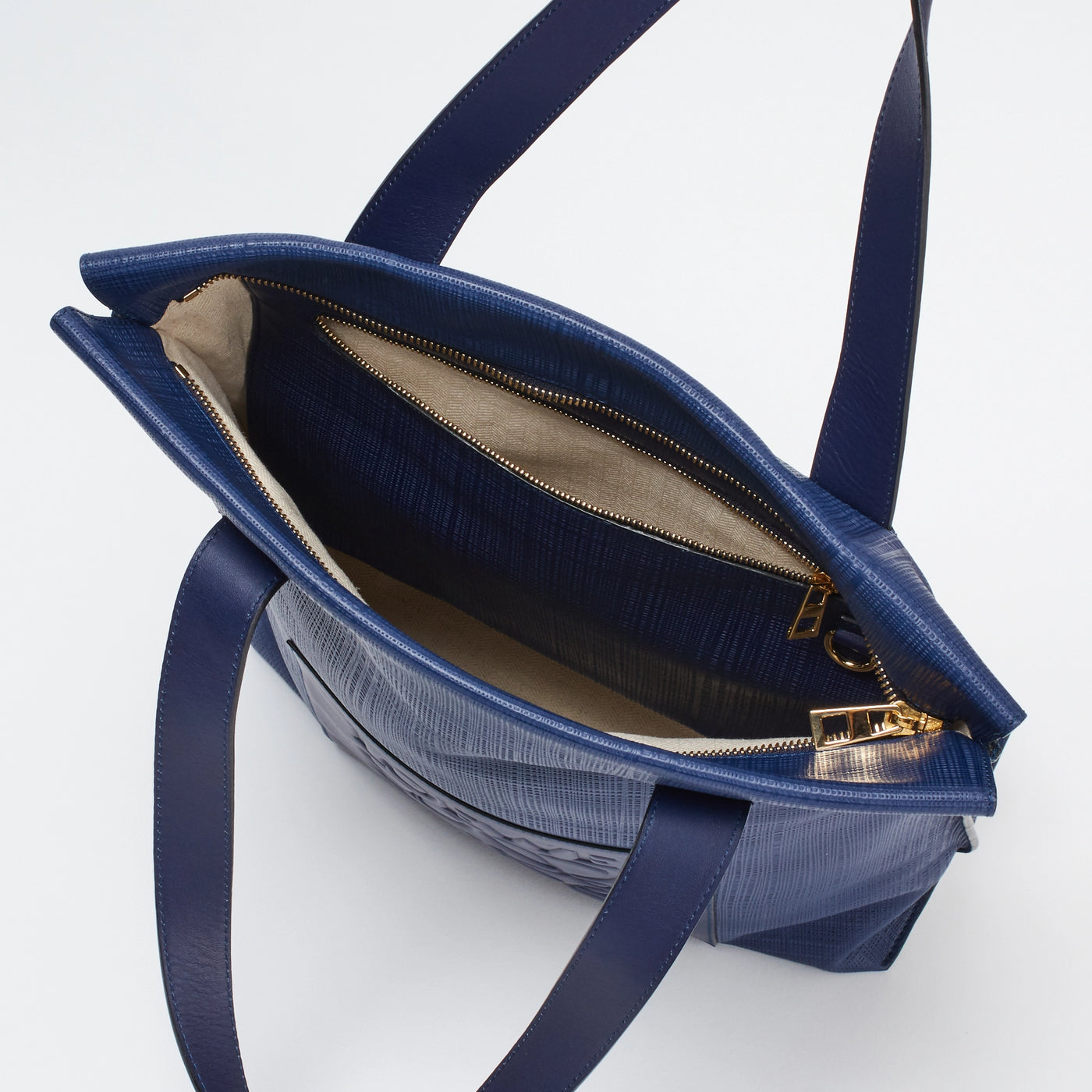 LOEWE ネイビー レザー トートバッグ LOEWE ネイビー レザー トートバッグ