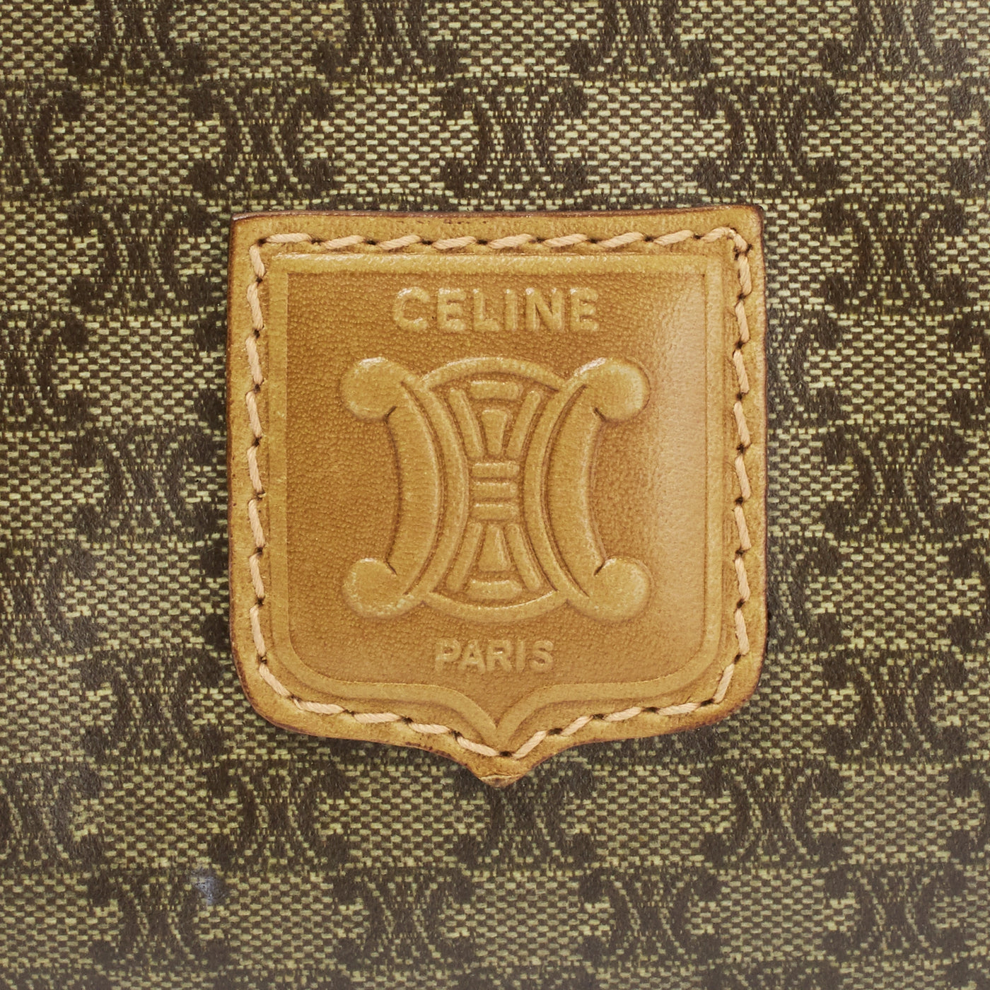 CELINE/セリーヌ】ベージュマカダム トリオンフ ハンドバッグ/ボストン CELINE/セリーヌ】ベージュマカダム トリオンフ ハンドバッグ/ボストン