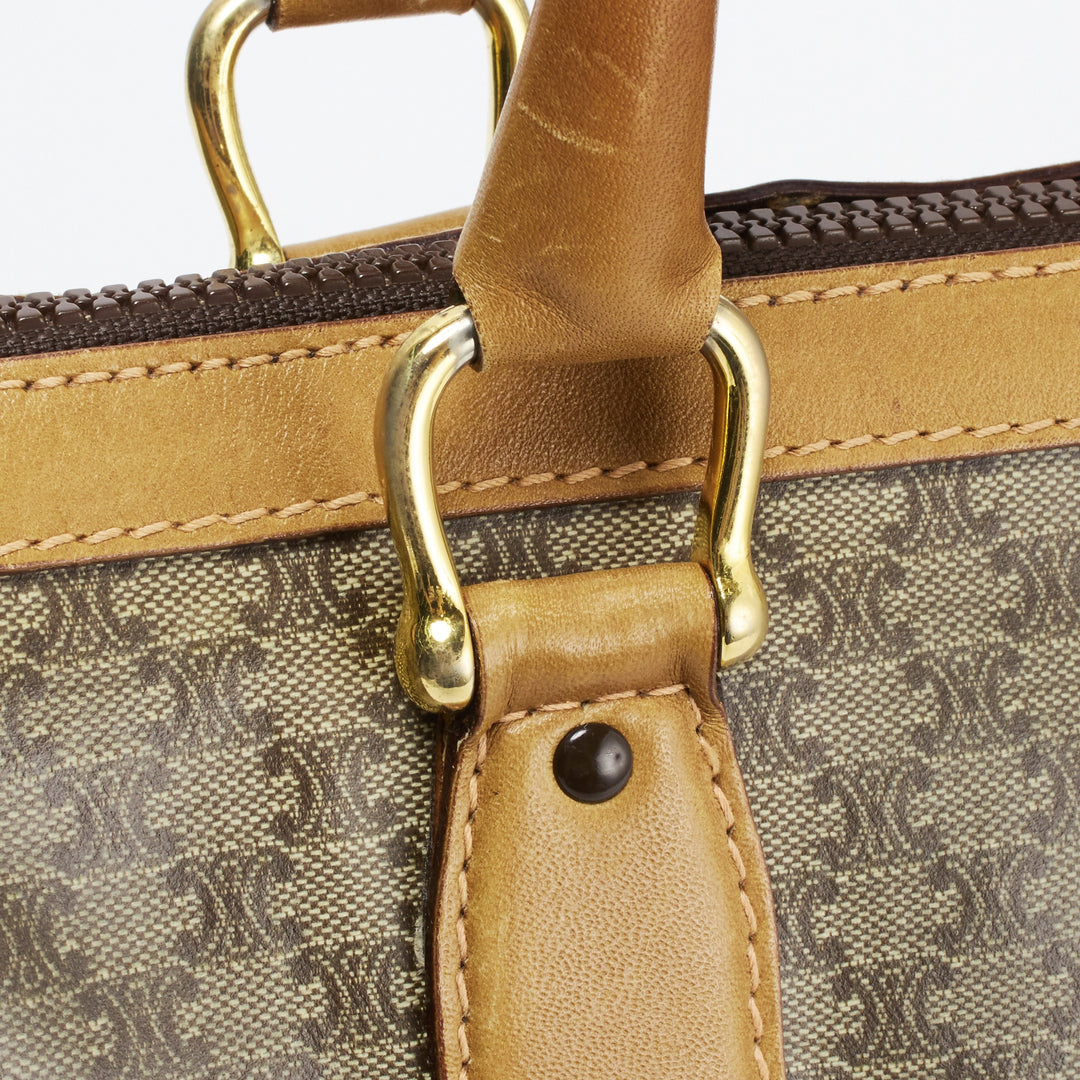 CELINE/セリーヌ】ベージュマカダム トリオンフ ハンドバッグ/ボストン