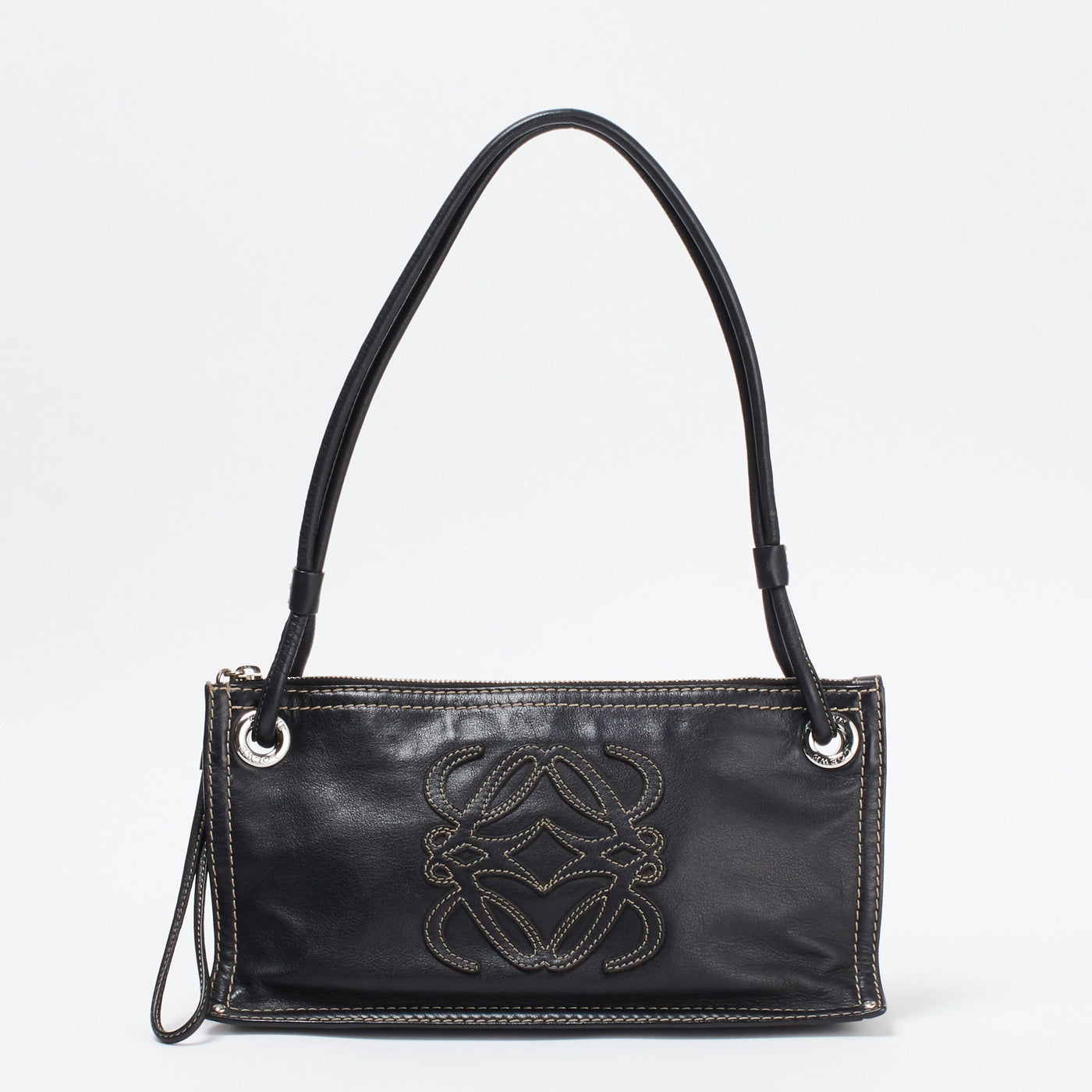 LOEWE/ロエベ】アナグラム レザー ステッチ ハンドバッグ LOEWE/ロエベ】アナグラム レザー ステッチ ハンドバッグ