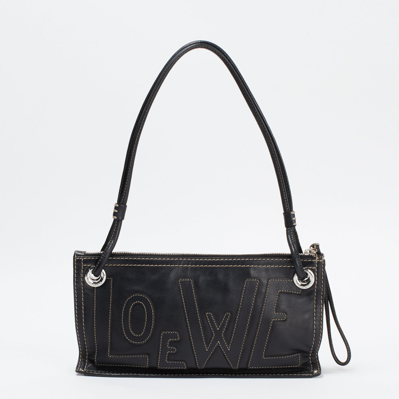 LOEWE/ロエベ】アナグラム レザー ステッチ ハンドバッグ LOEWE/ロエベ】アナグラム レザー ステッチ ハンドバッグ
