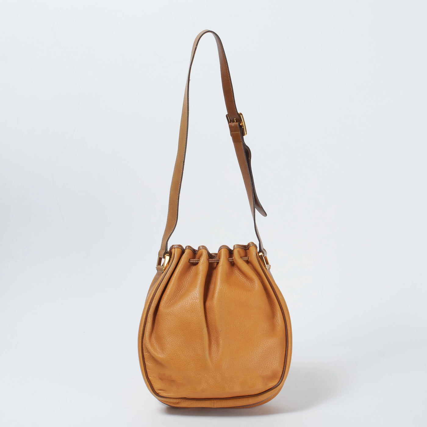 【LOEWE】ヴィンテージ 希少 ショルダーバッグ アナグラム キャメル LOEWE/ロエベ】アナグラム 巾着型 ショルダーバッグ キャメル