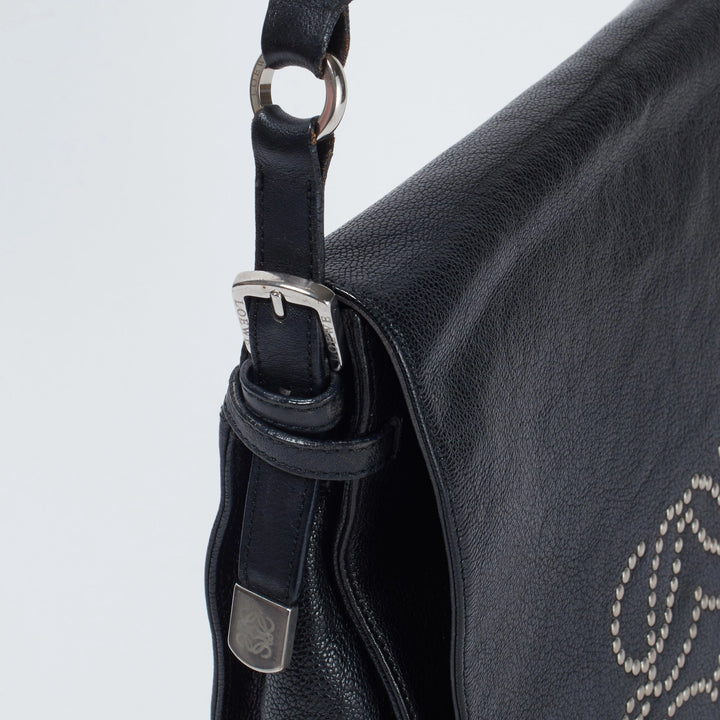 LOEWE/ロエベ】アナグラム スタッズ レザー ショルダーバッグ LOEWE/ロエベ】アナグラム スタッズ レザー ショルダーバッグ
