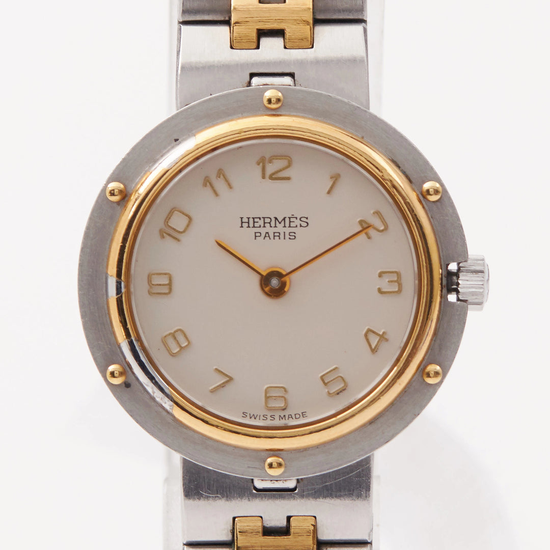 HERMES アイボリー文字盤 時計 HERMES/エルメス】オリンピア アイボリー文字盤 レディース