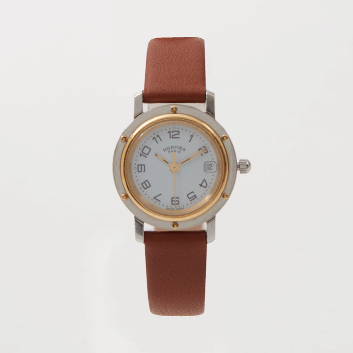 HERMES レッドレザー クォーツ腕時計 HHT-207 HERMES レッドレザー クォーツ腕時計 HHT-207