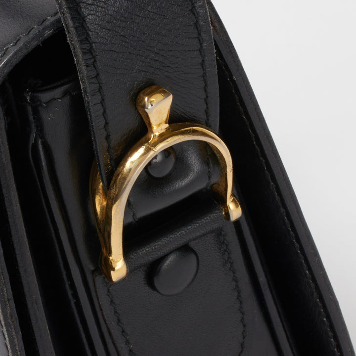 CELINE/セリーヌ】馬車金具 レザー ショルダーバック ブラック|ヴァル CELINE/セリーヌ】馬車金具 レザー ショルダーバック ブラック|ヴァル