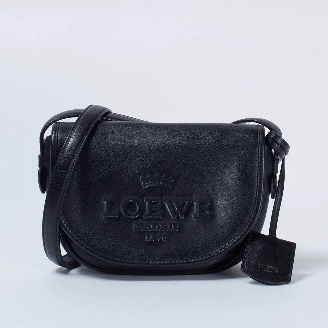 LOEWE/ロエベ】ヘリテージ ショルダーバッグ ブラック|ヴァル LOEWE/ロエベ】ヘリテージ ショルダーバッグ ブラック|ヴァル