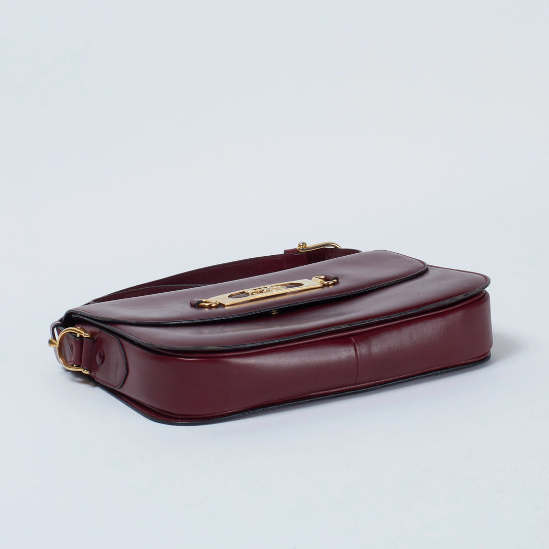 CELINE/セリーヌ】馬車金具 レザー ゴールド金具 ショルダーバック CELINE/セリーヌ】馬車金具 レザー ゴールド金具 ショルダーバック