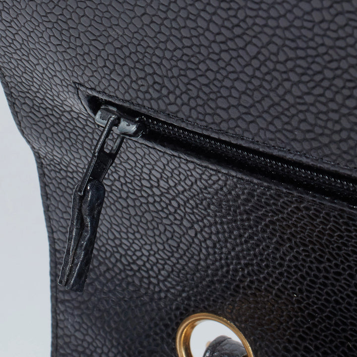 CHANEL/シャネル】デカマトラッセ キャビアスキン ダブルフラップ