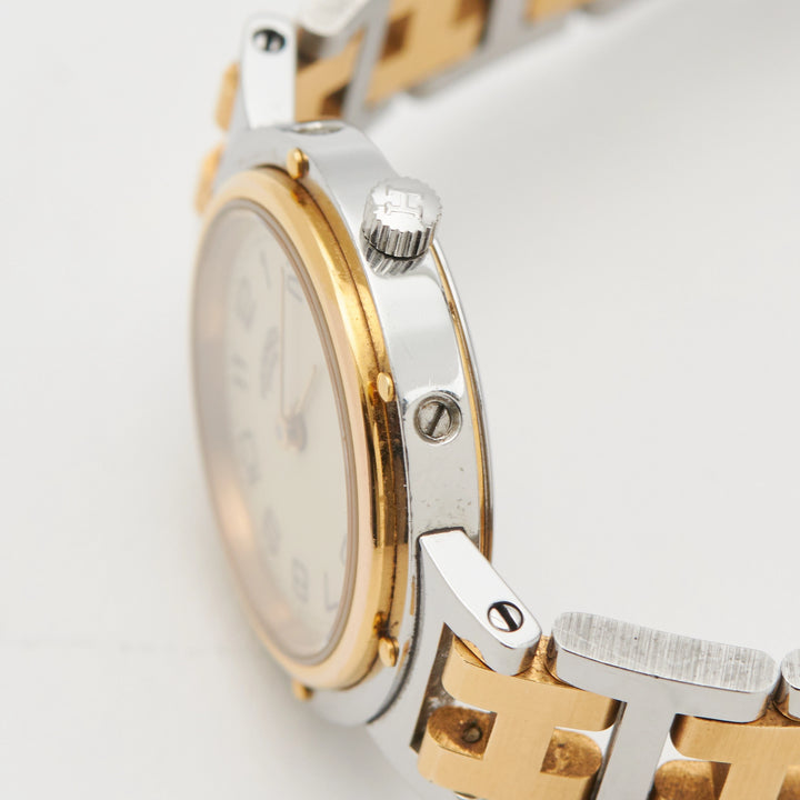 HERMES/エルメス】クリッパー レディース時計 シルバー×ゴールド HERMES/エルメス】クリッパー レディース時計 シルバー×ゴールド