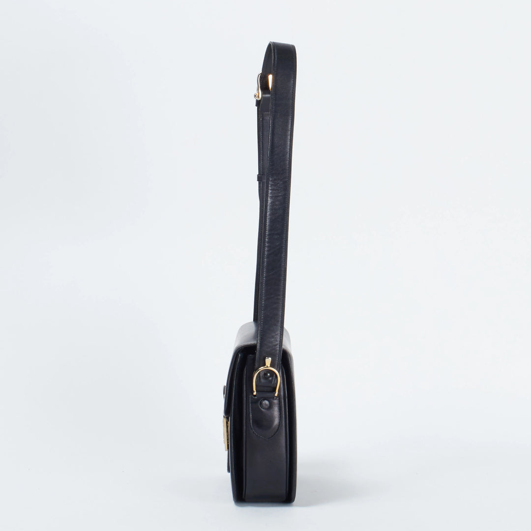 【極美品】セリーヌ カシュクール ワンピース 凱旋門 金具 ヴィンテージ シルク CELINE/セリーヌ】馬車金具 ホースキャリッジ ショルダーバッグ