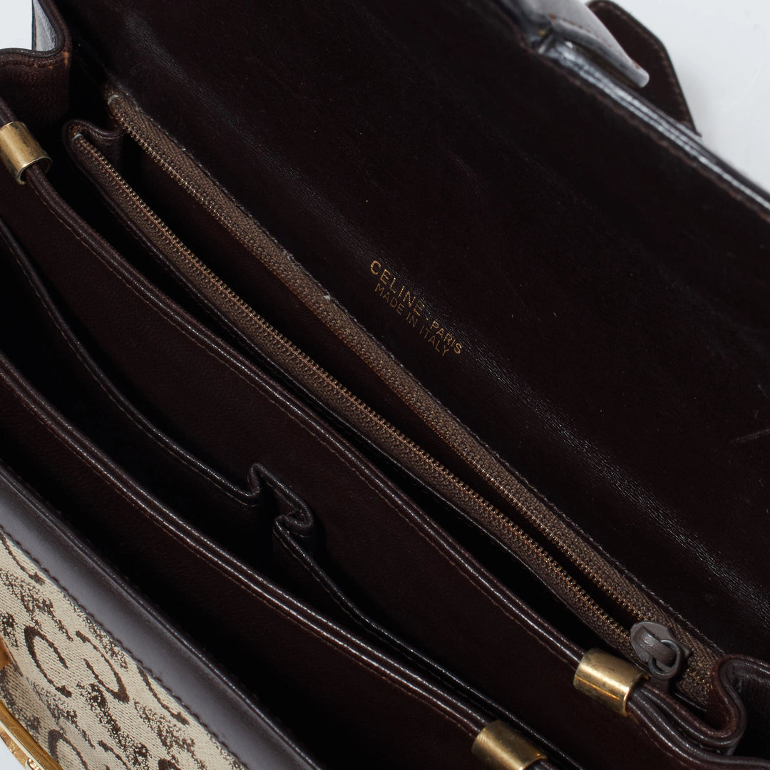 CELINE/セリーヌ】Cマカダム キャンバス/レザー セミショルダーバッグ