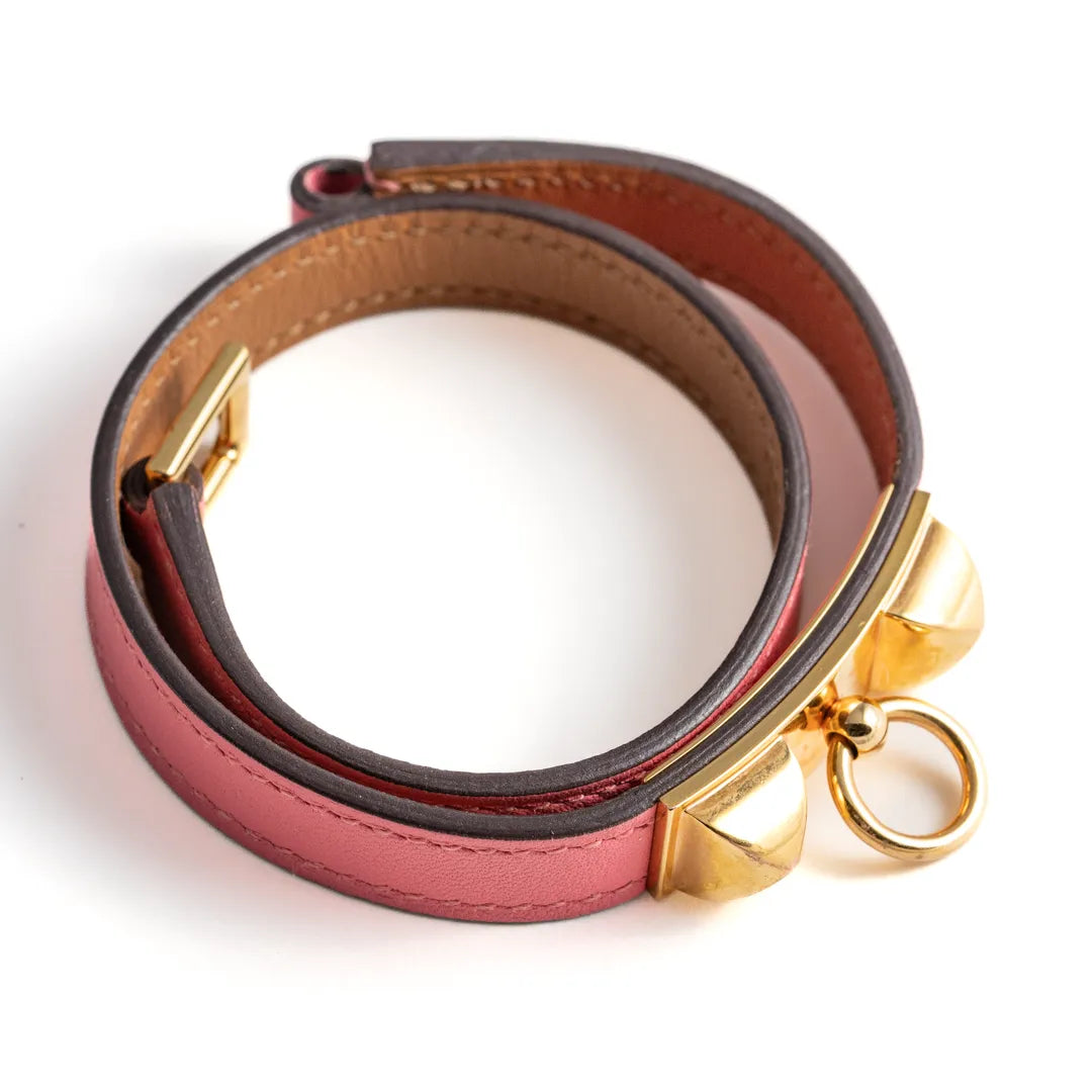 HERMES/エルメス】ピンクレザーブレスレット|ヴァルティーク HERMES/エルメス】ピンクレザーブレスレット|ヴァルティーク