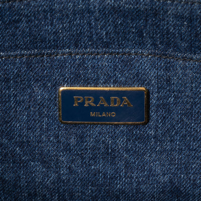 【PRADA・プラダ】カナパ/ブルー/PR220004/ハンドバッグ/USED