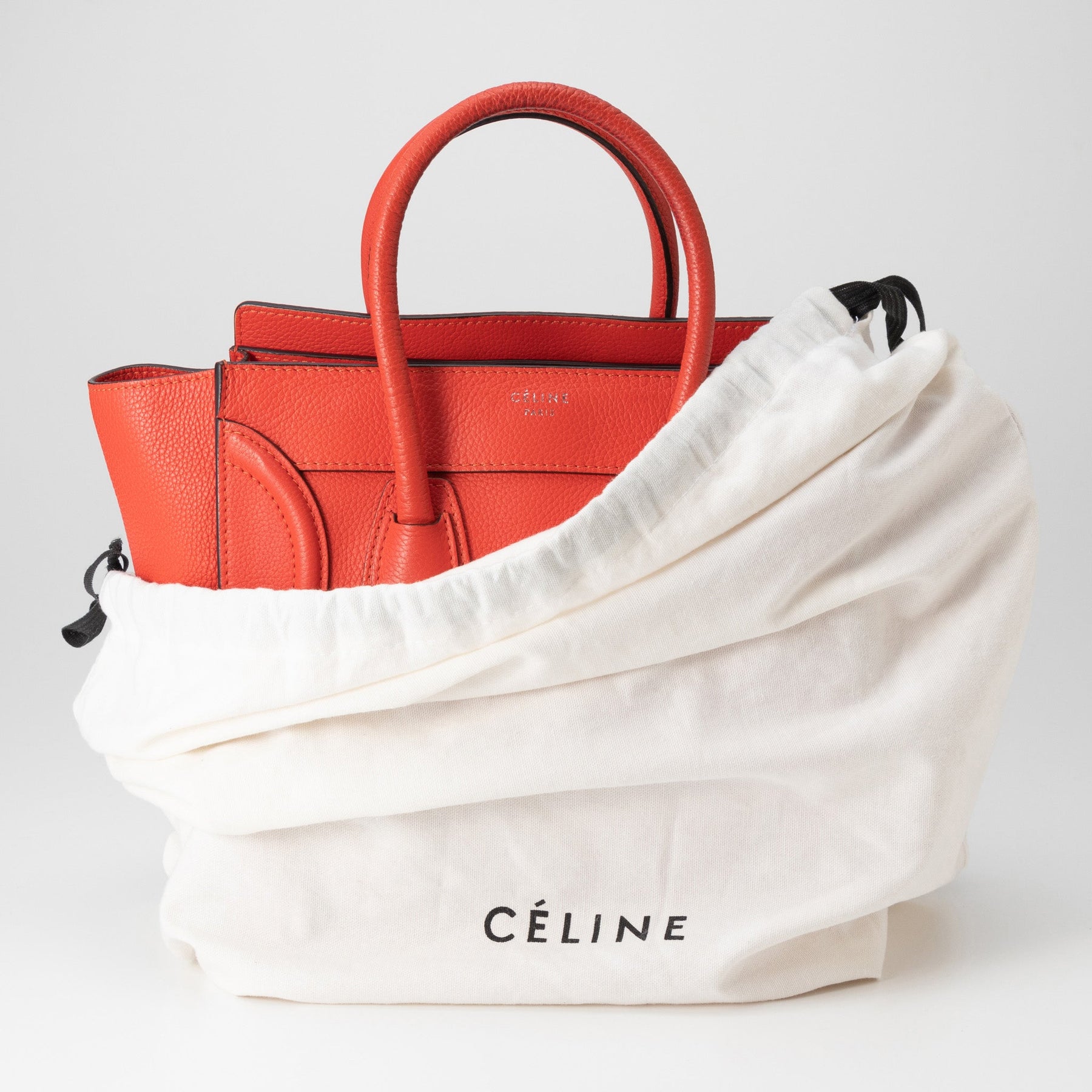 【ネット限定】セリーヌ CELINE ラゲージマイクロショッパー オレンジ  クロコ レディース ハンドバッグ